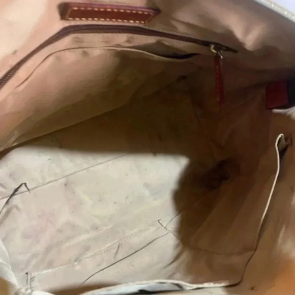 Dooney Bourke vintage black leather satchel handbag - Picture 11 of 16